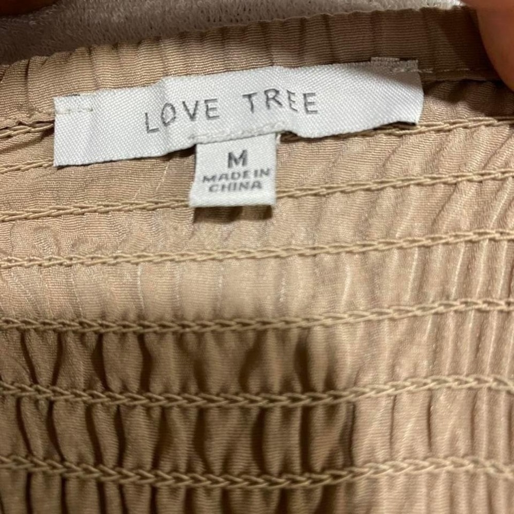 Love tree Tan/ brown ruched mini dress women Medium. SKU639 - Picture 7 of 7